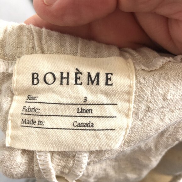 Boheme 3 Skirt Womens 10 US Beige Linen Lagenlook Boho Minimalist Airy Beach - Picture 6 of 16